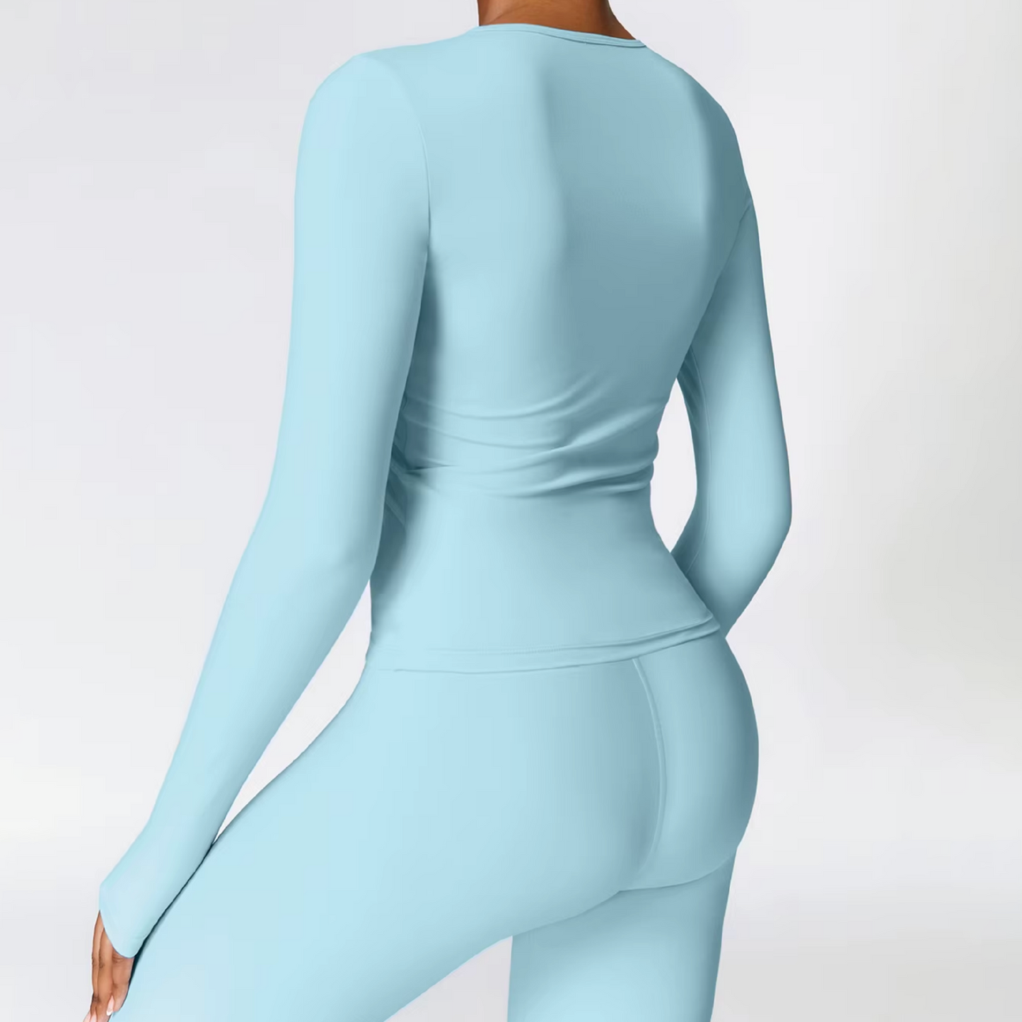 Blend top long sleeve baby blue