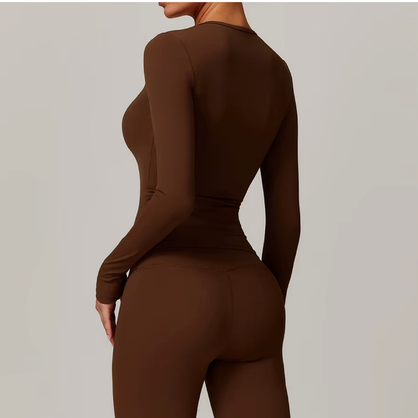 Blend top long sleeve toffee