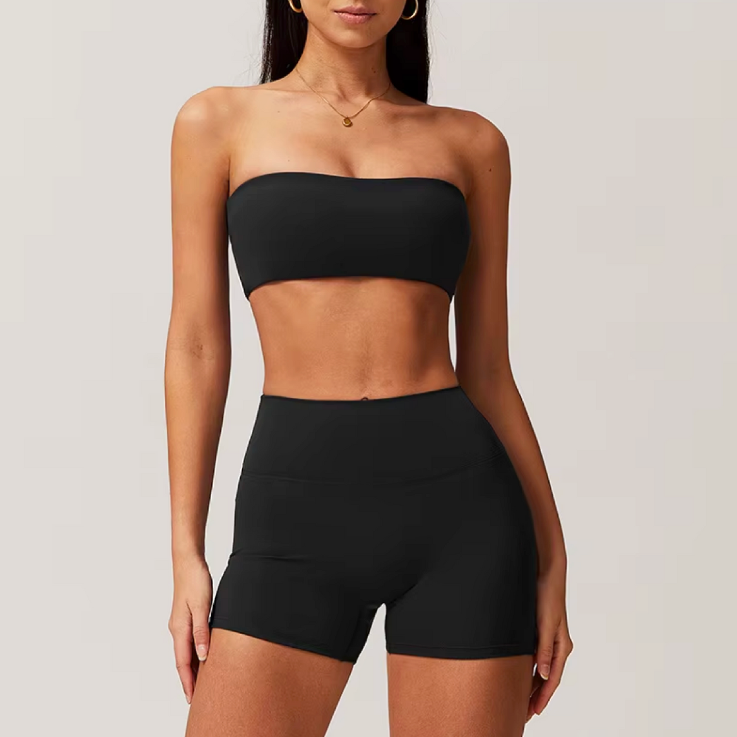 Blend top bandeau black