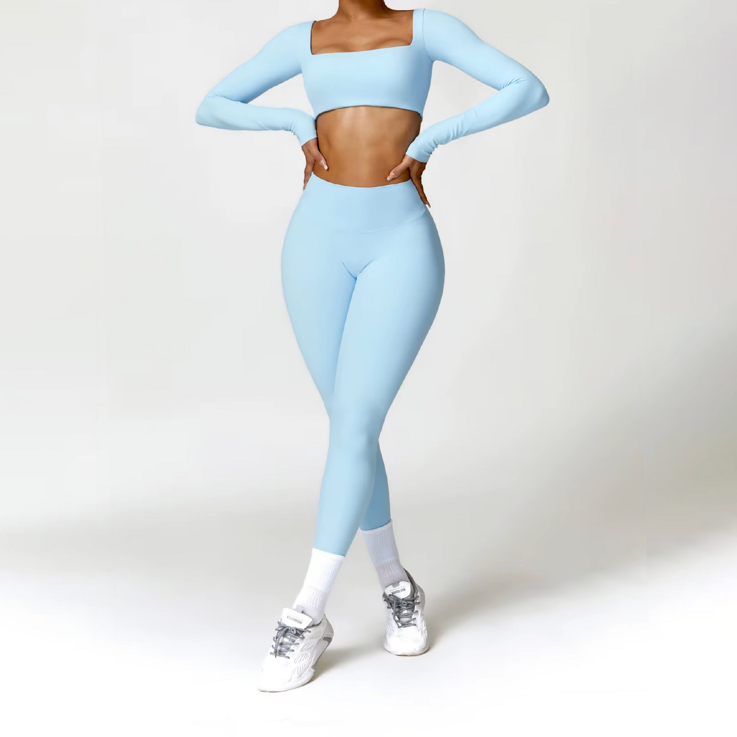 Blend licra scrunch baby blue
