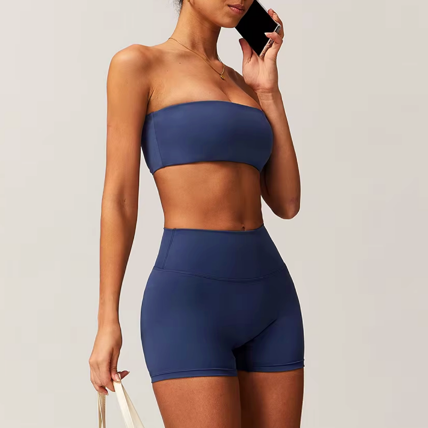 Blend top bandeau deep navy
