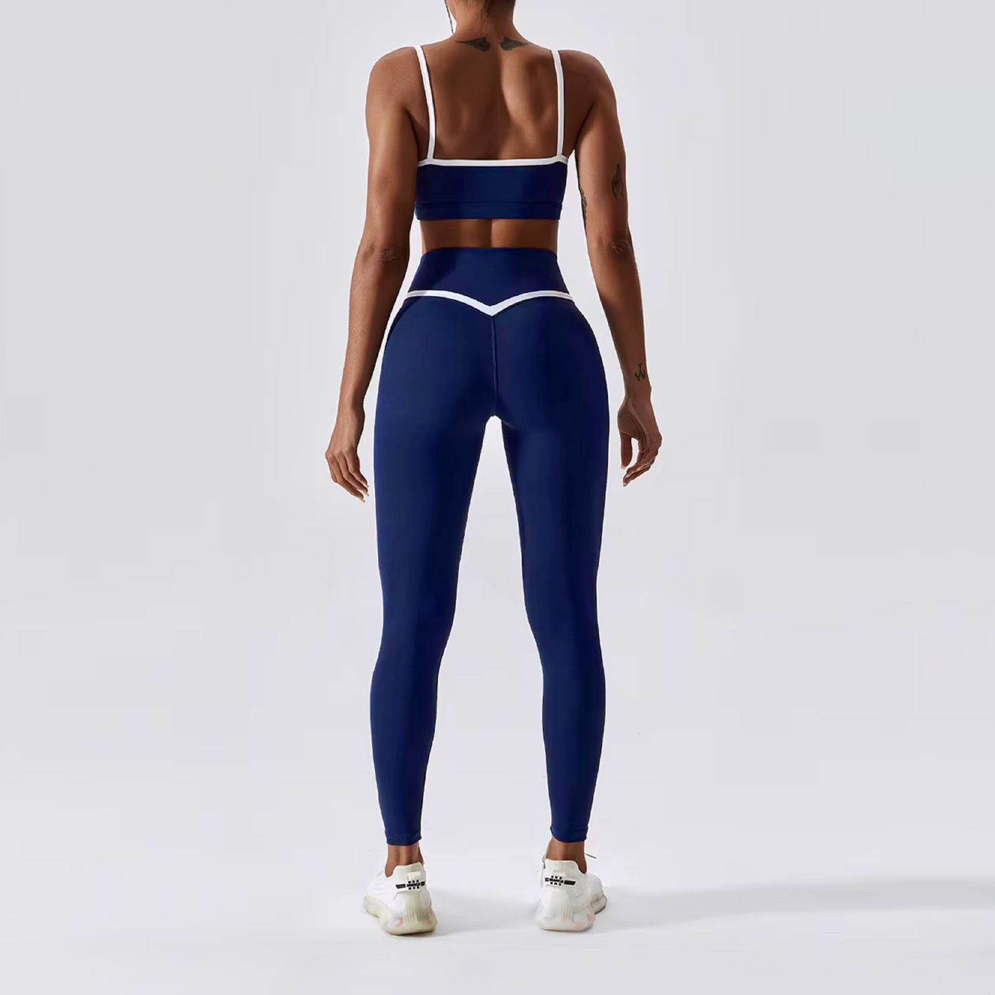 Glowy licra v-cut navy