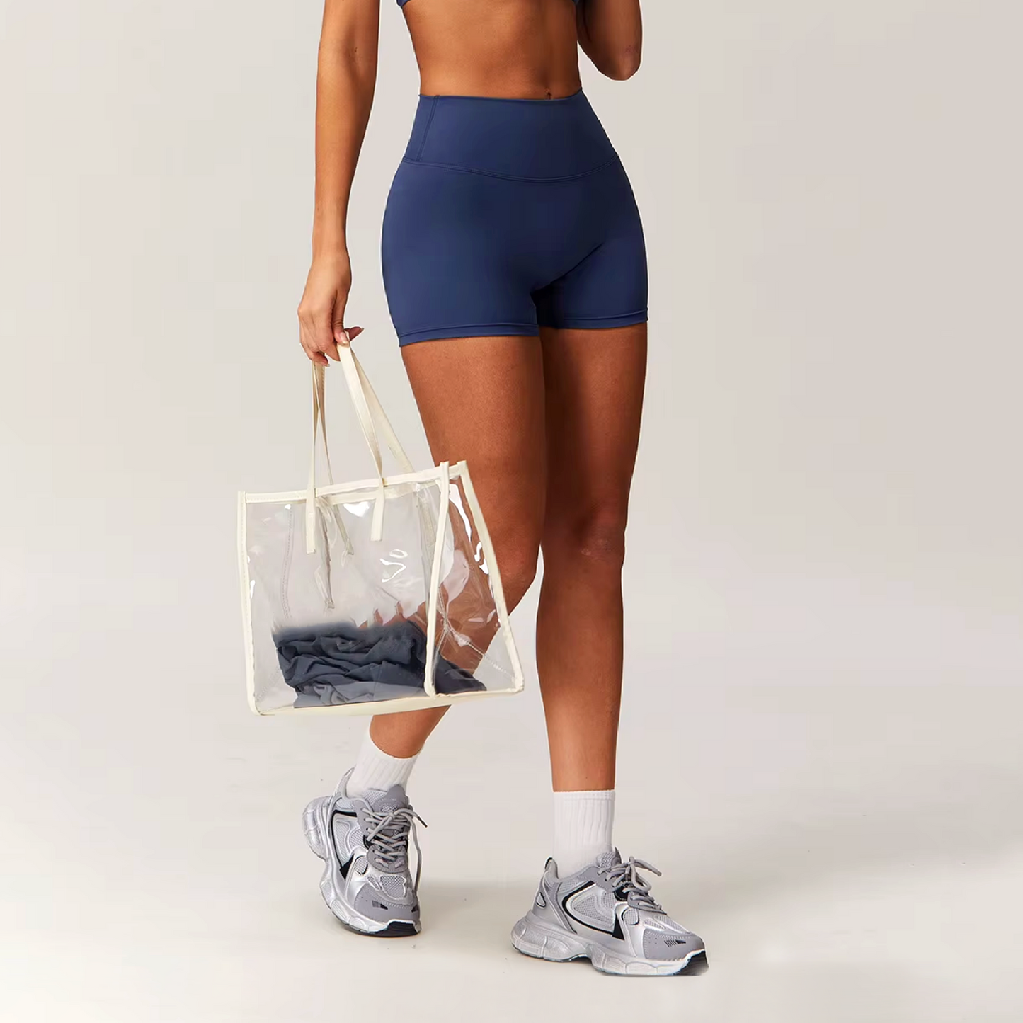 Blend short scrunch deep navy