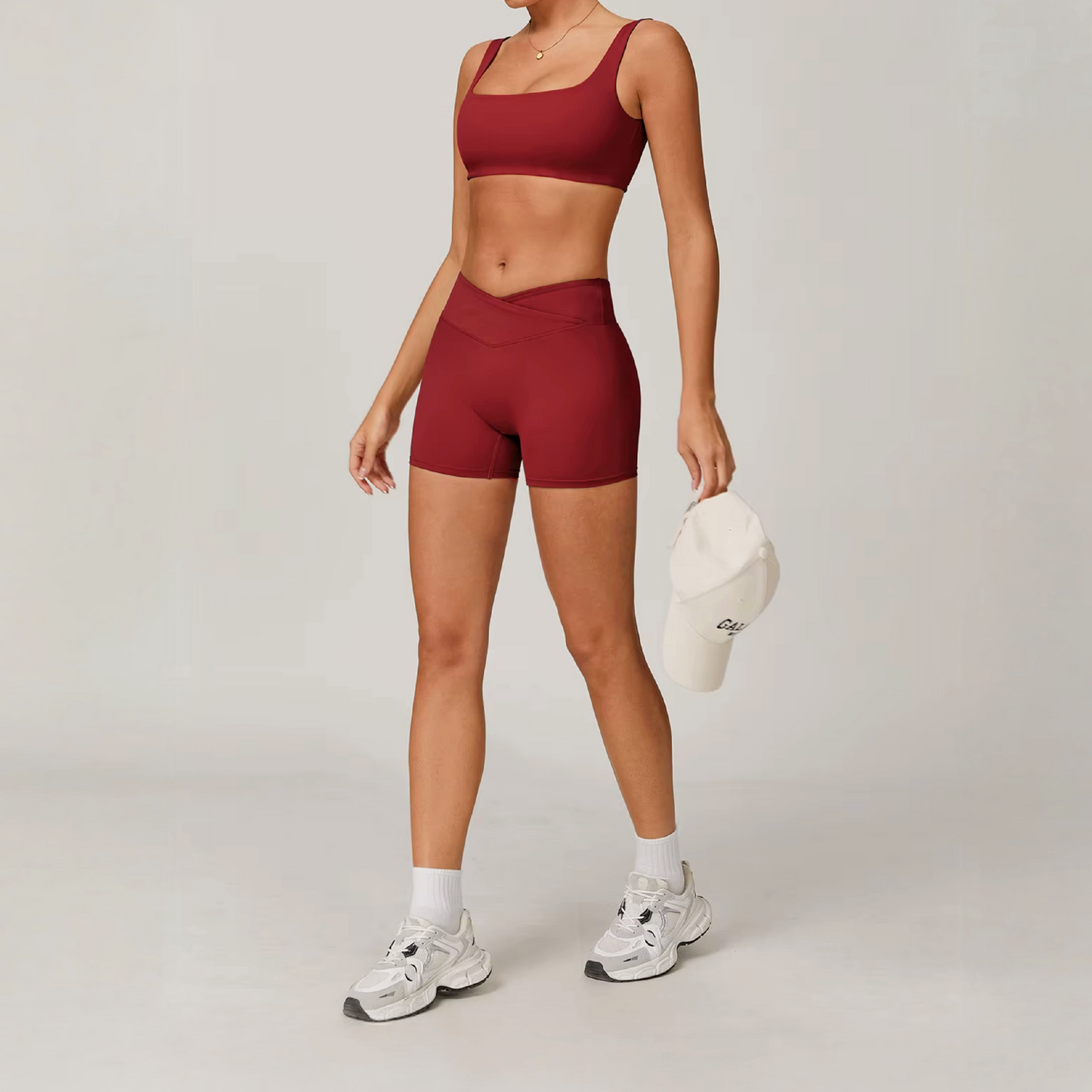 Velza short v-cut borgoña