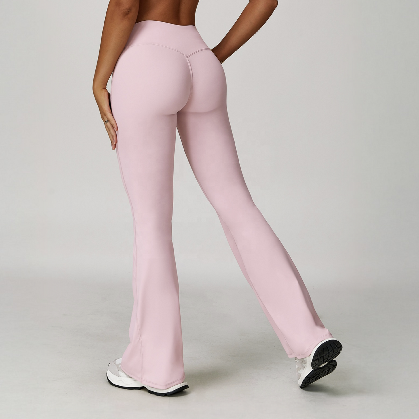 Velza licra v-cut campana floral pink