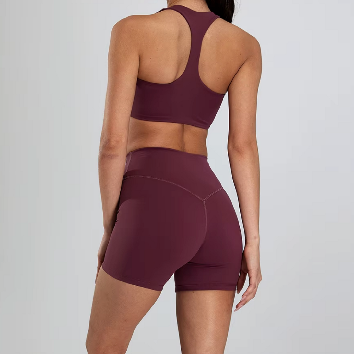 Silky top crop tank garnet