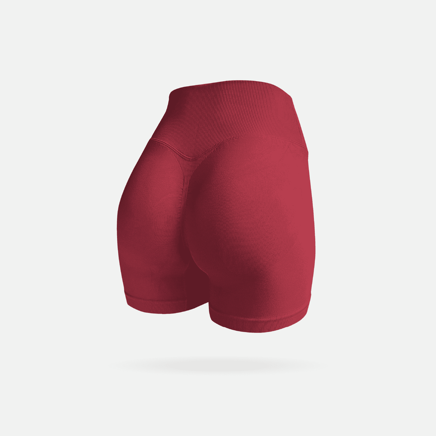 Sculpt short v-cut scrunch carmesí