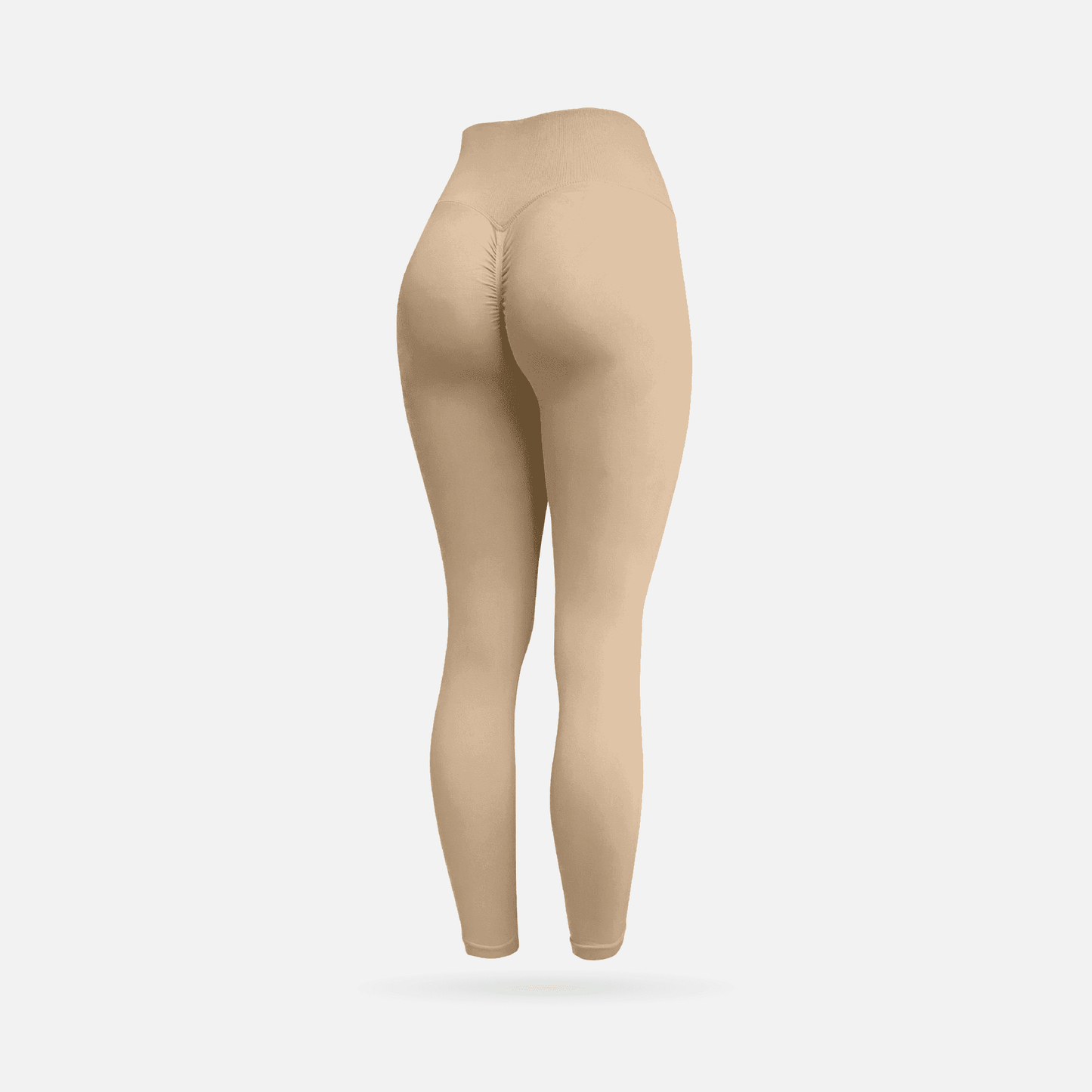 Sculpt licra scrunch peanut