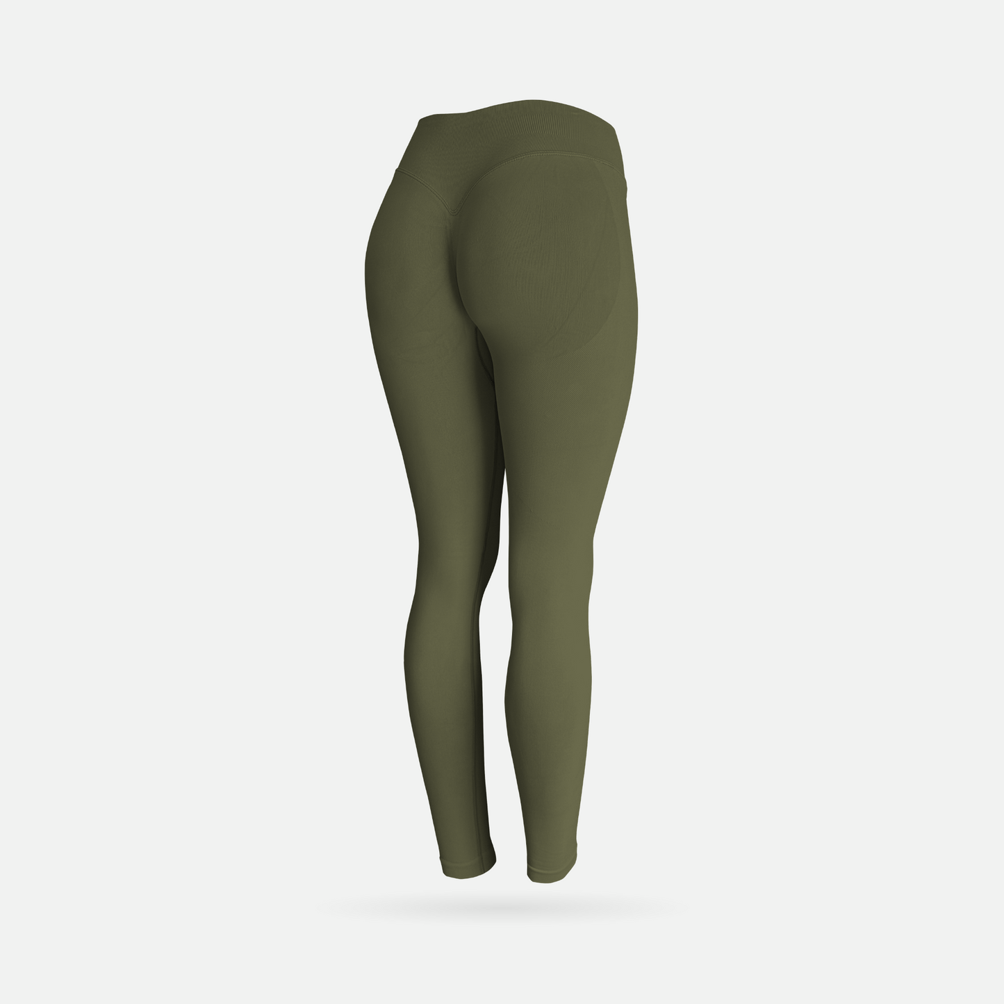 Shape licra scrunch army