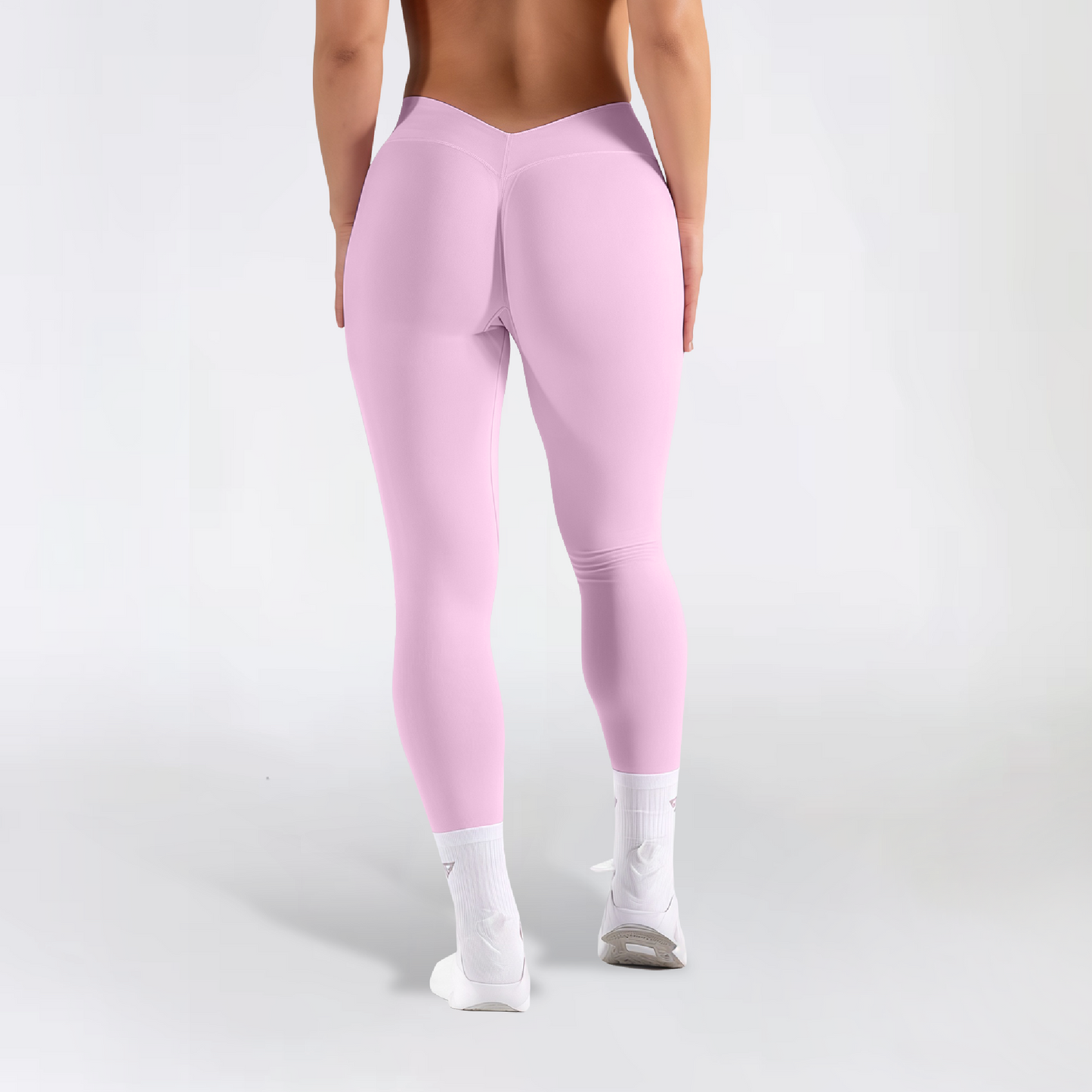 Reverse licra scrunch soft rose