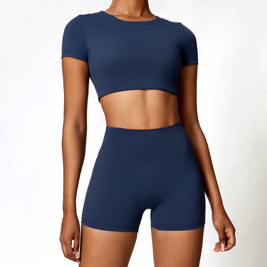 Blend top crop tee deep navy