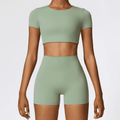 Blend top crop tee pistacho