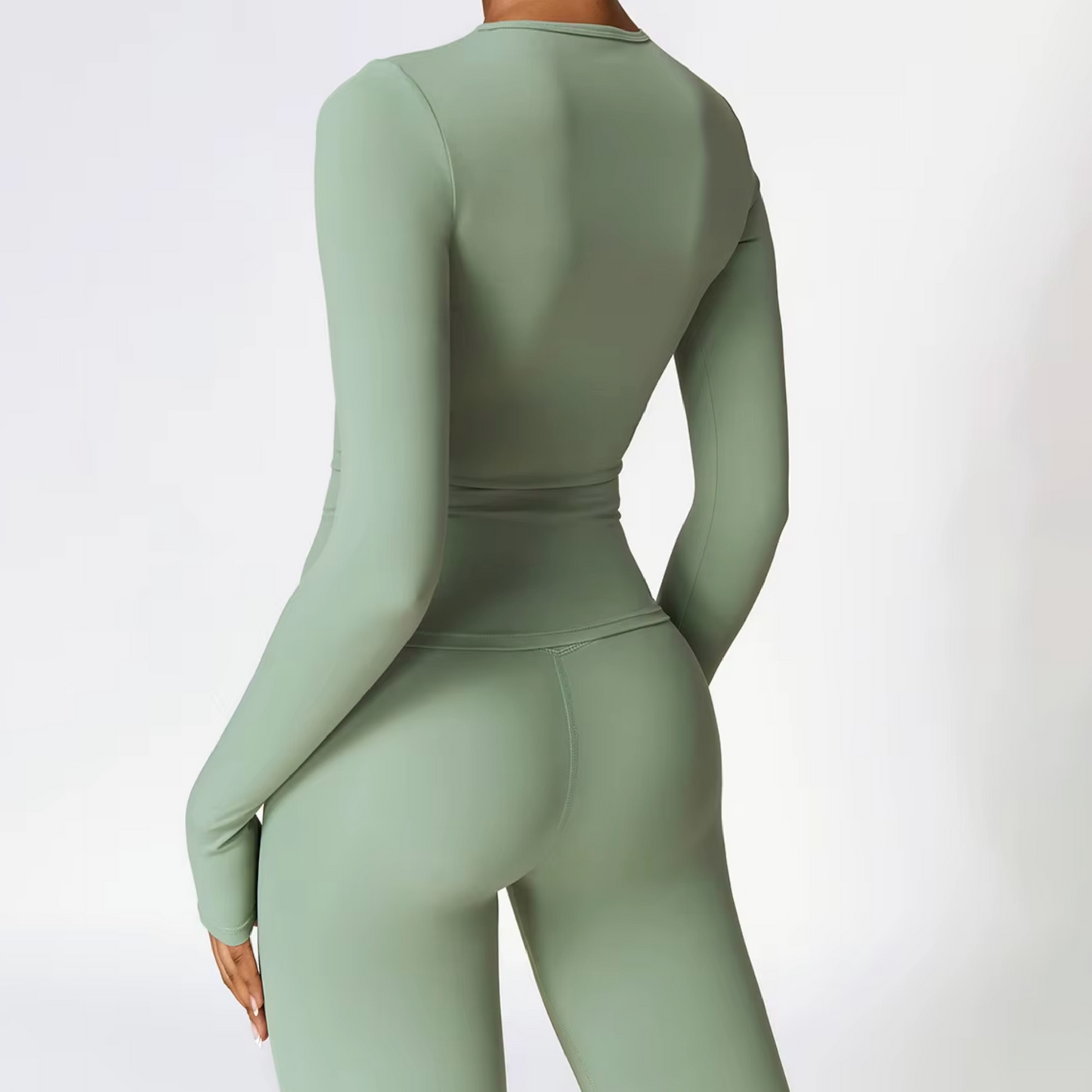 Blend top long sleeve pistacho