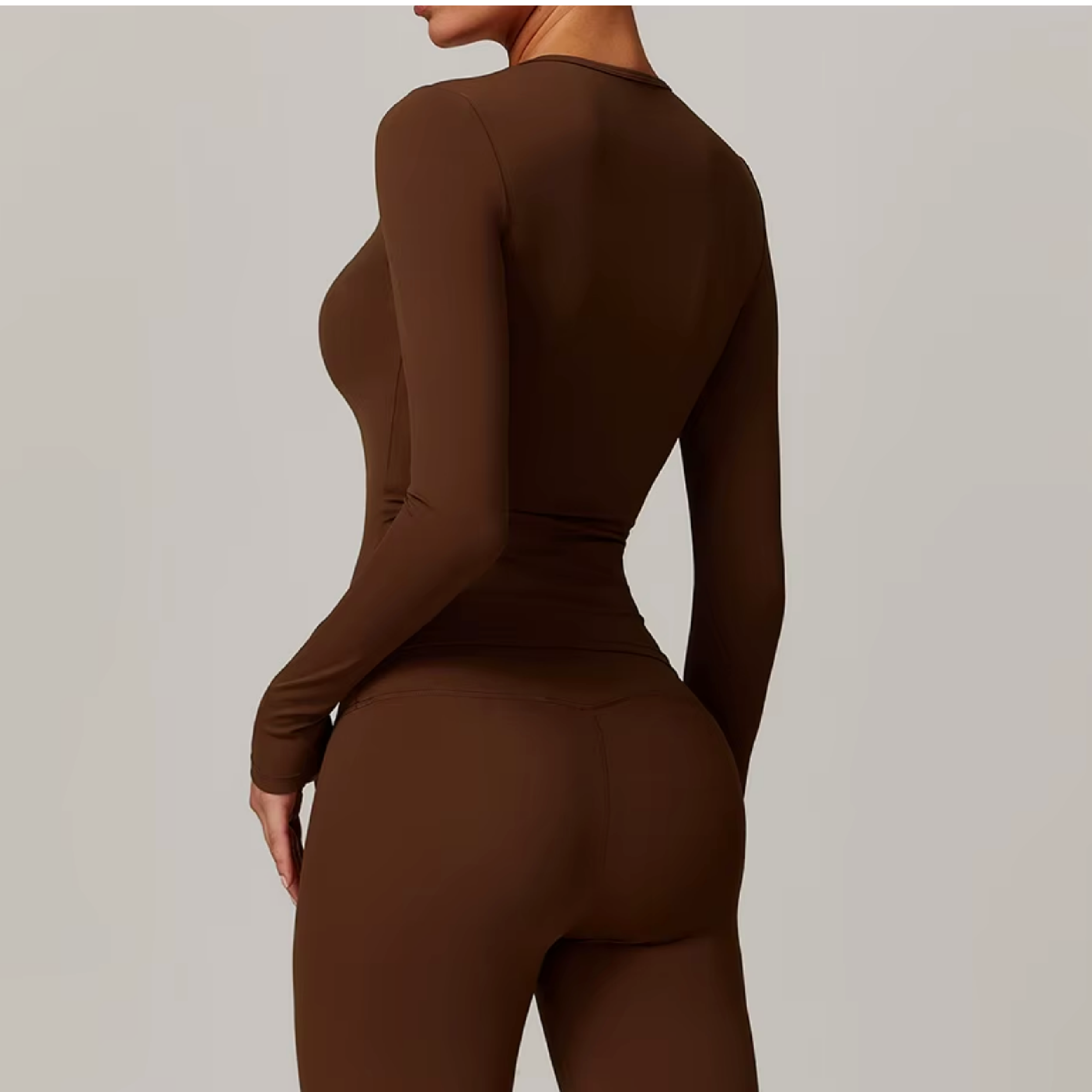 Blend top long sleeve toffee