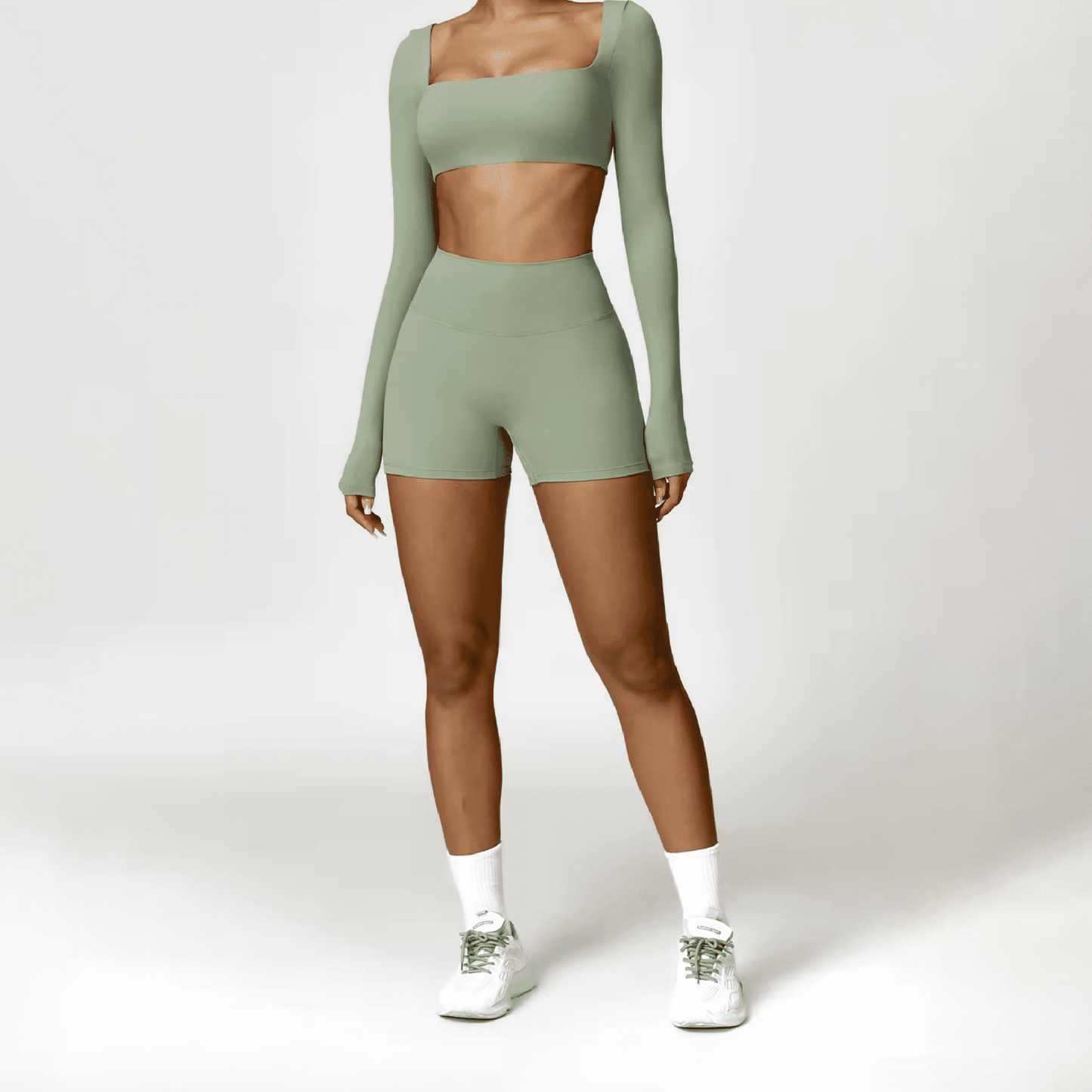Blend short scrunch pistacho