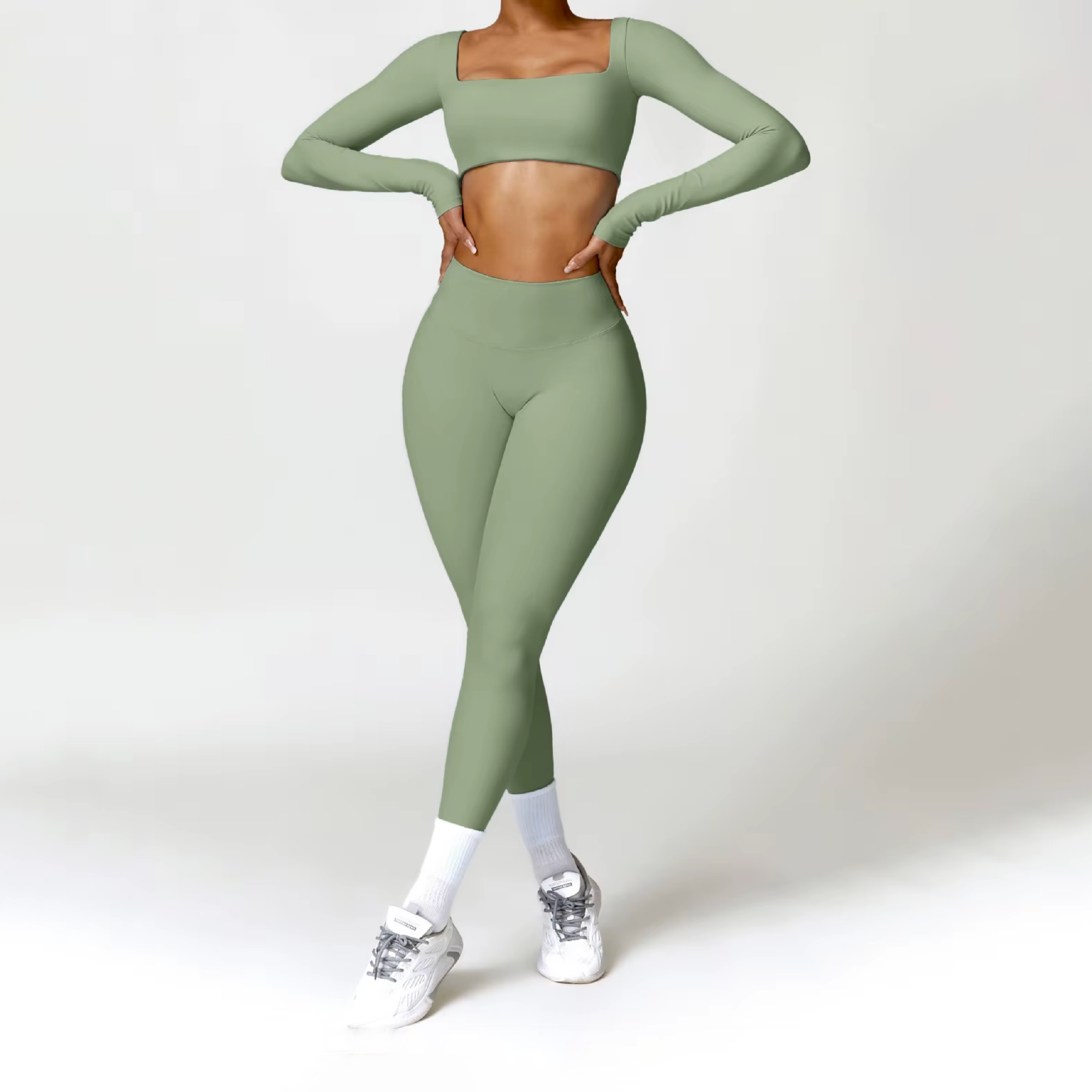 Blend licra scrunch pistacho