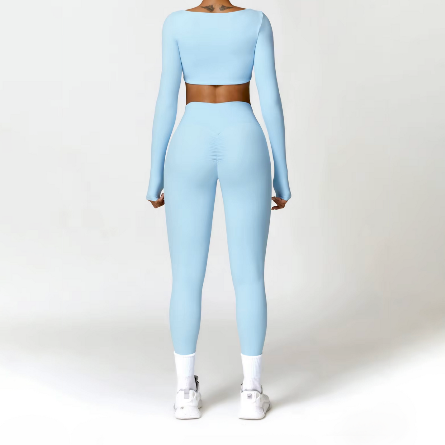 Blend licra scrunch baby blue
