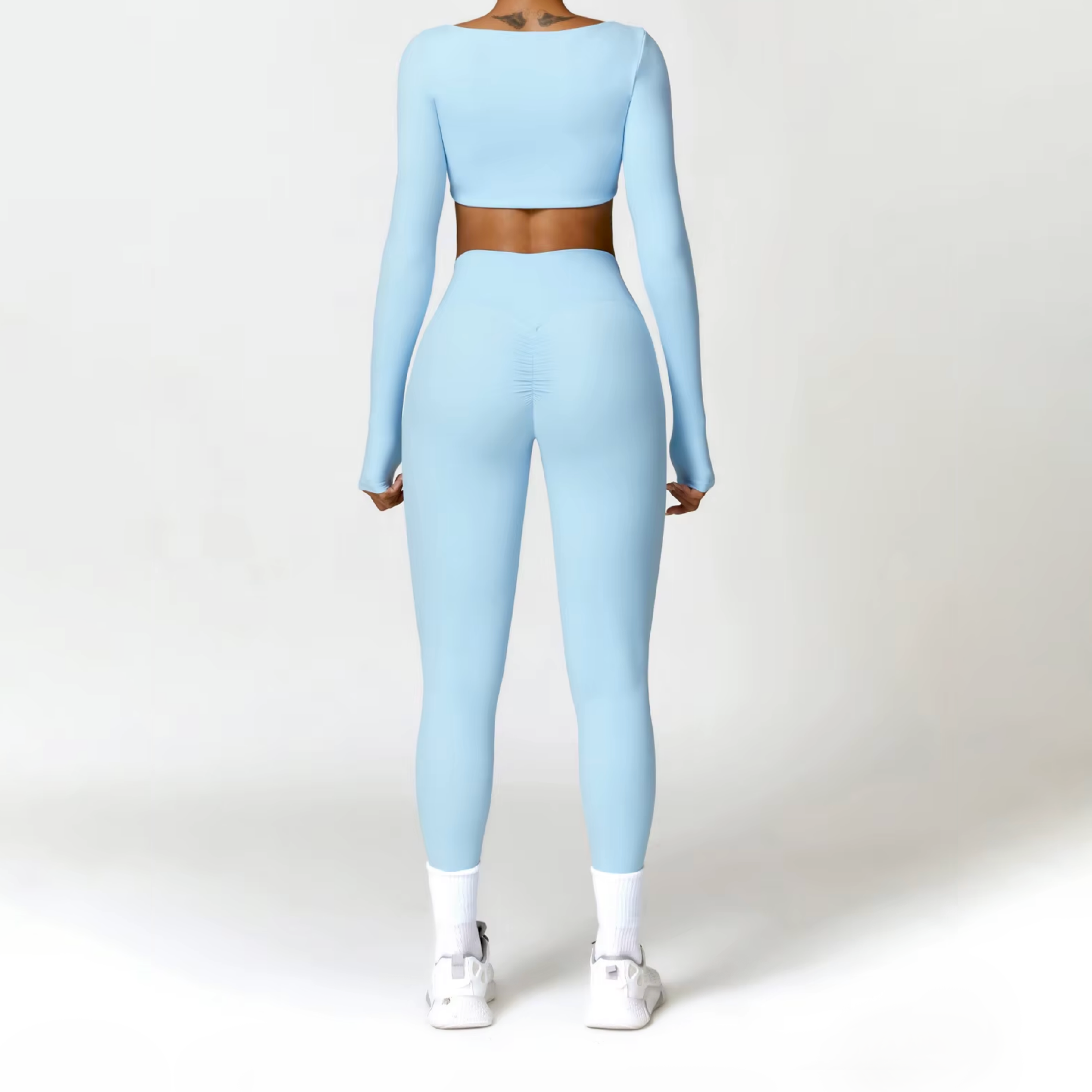Blend licra scrunch baby blue