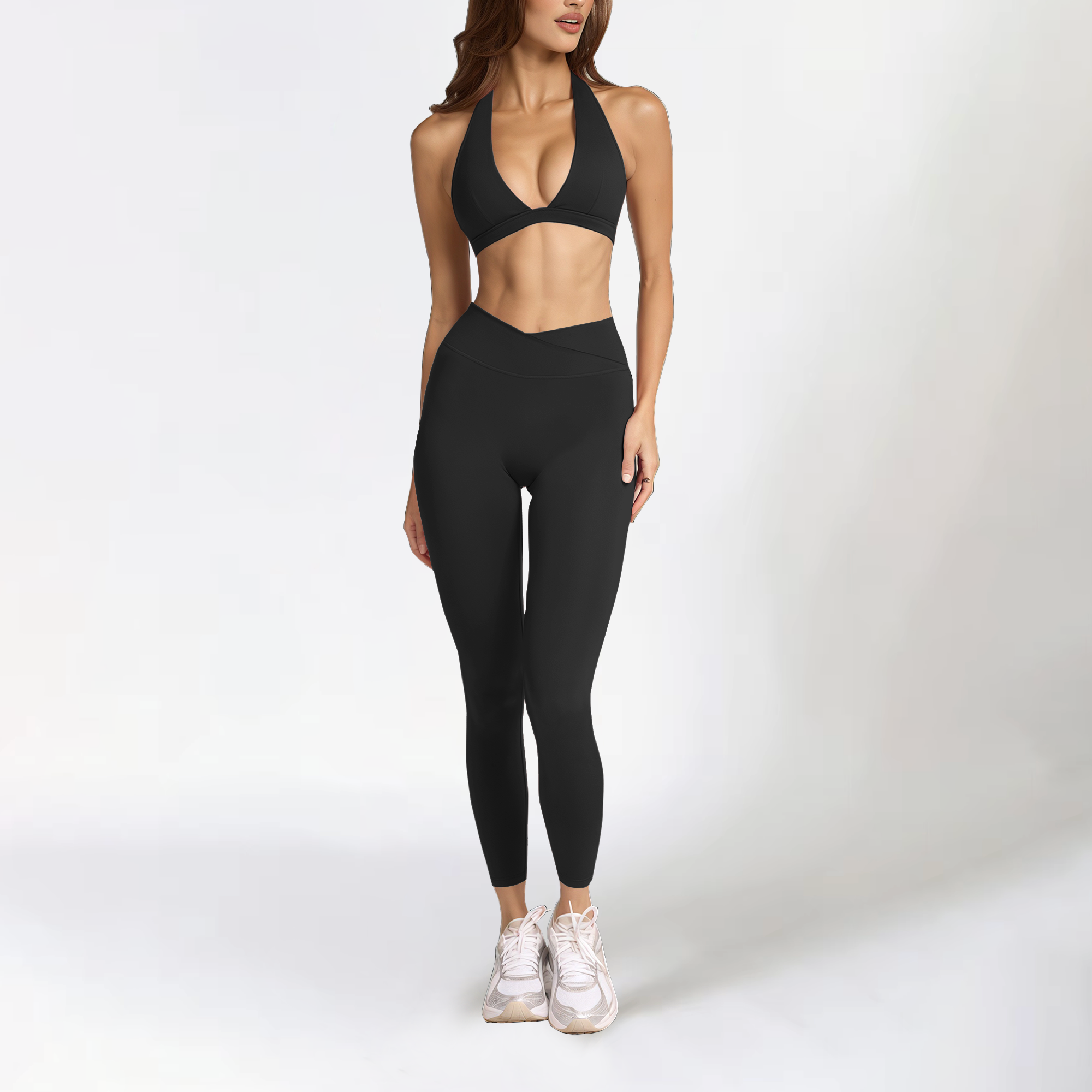 Aura v-cut licra black