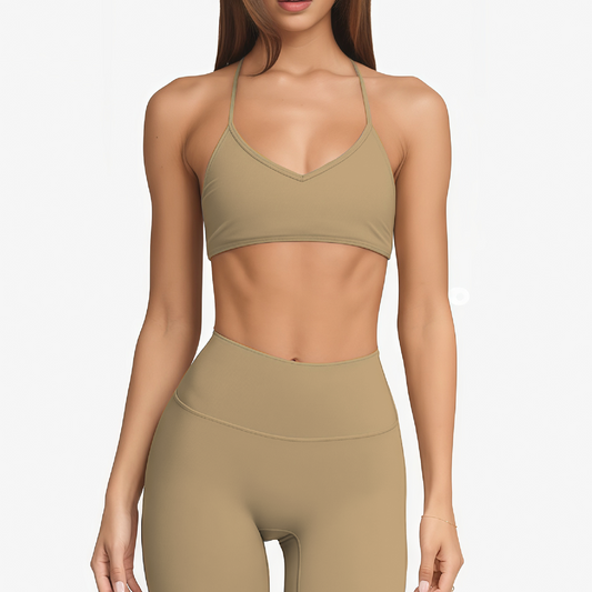 Bora top halter latte