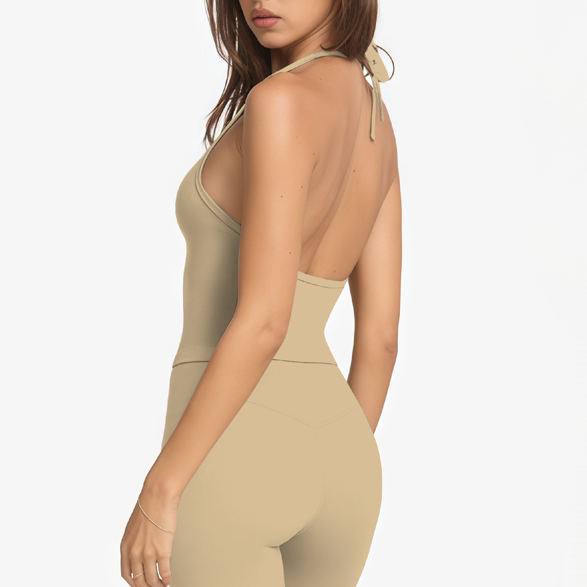 Bora top tie tank latte