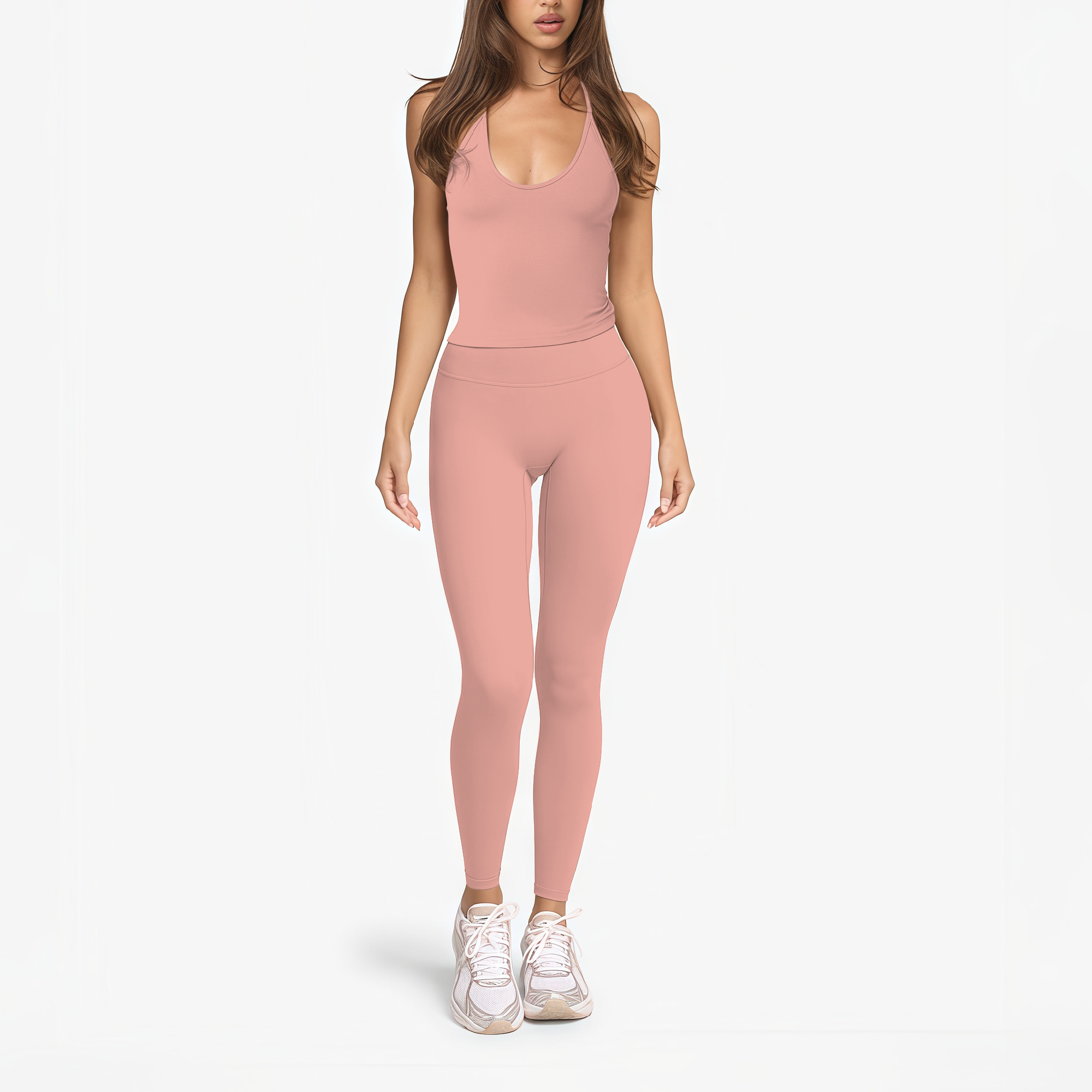 Bora top tie tank melon rose
