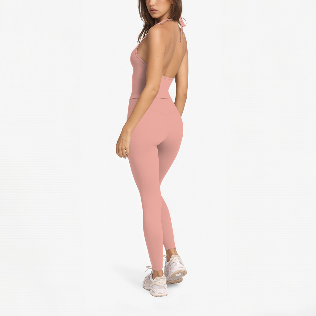 Bora top tie tank melon rose