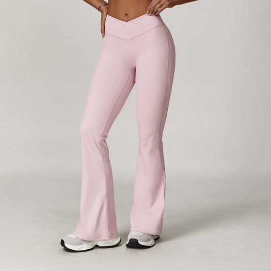 Velza licra v-cut campana floral pink