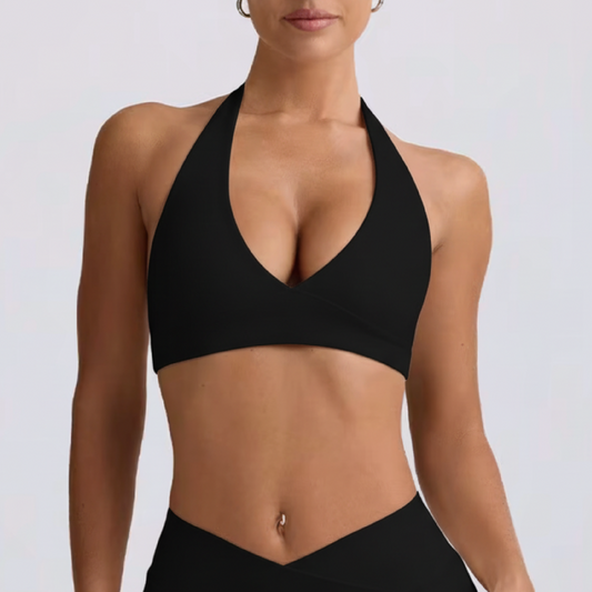 Aura top halter black
