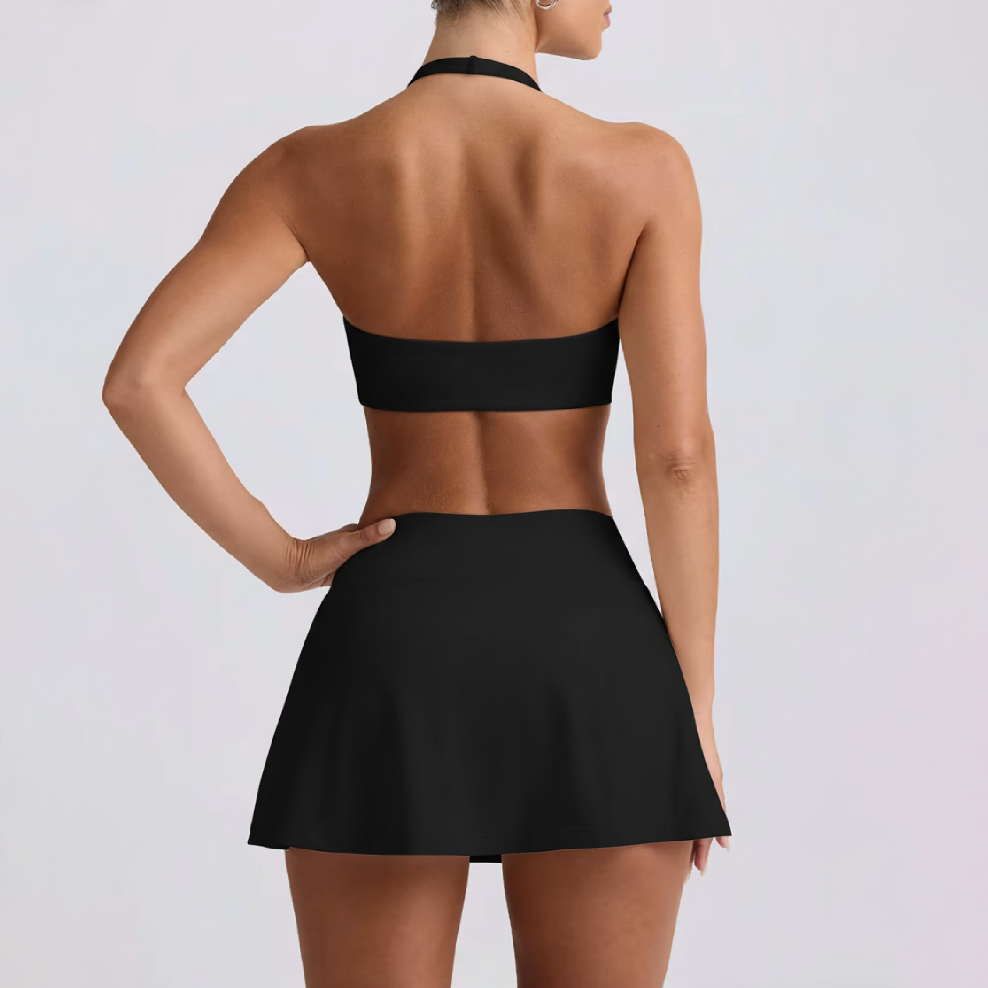 Aura skirt v-cut  black