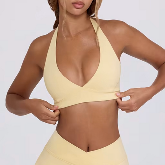 Aura top halter butter
