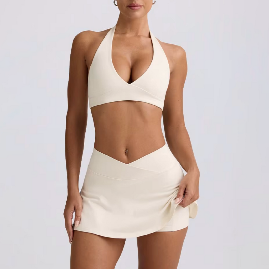 Aura skirt v-cut  bone