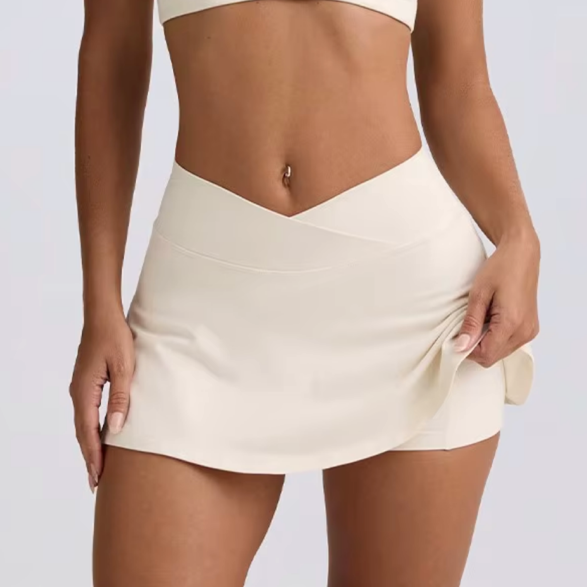 Aura skirt v-cut  bone