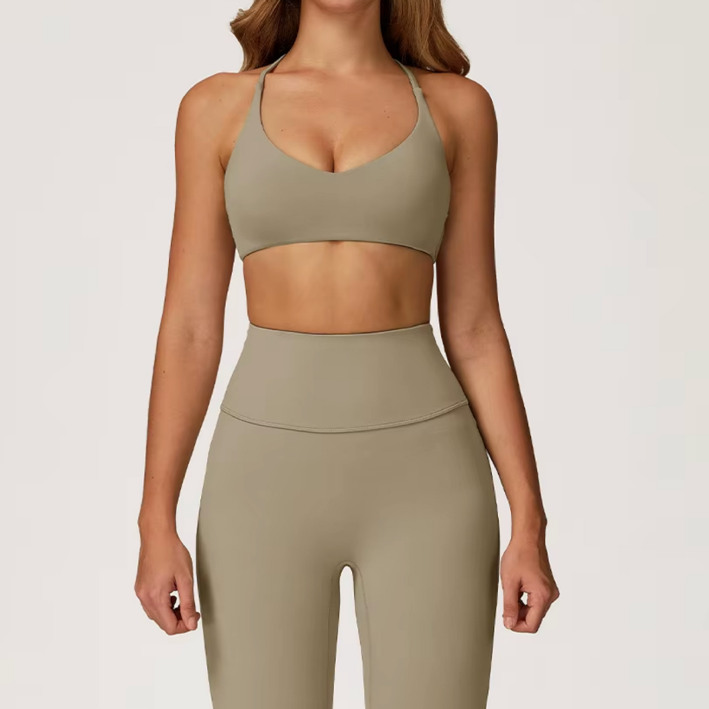 Blend top crossback champagne