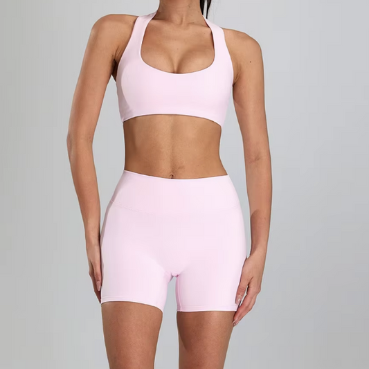 Silky top crop tank petal pink