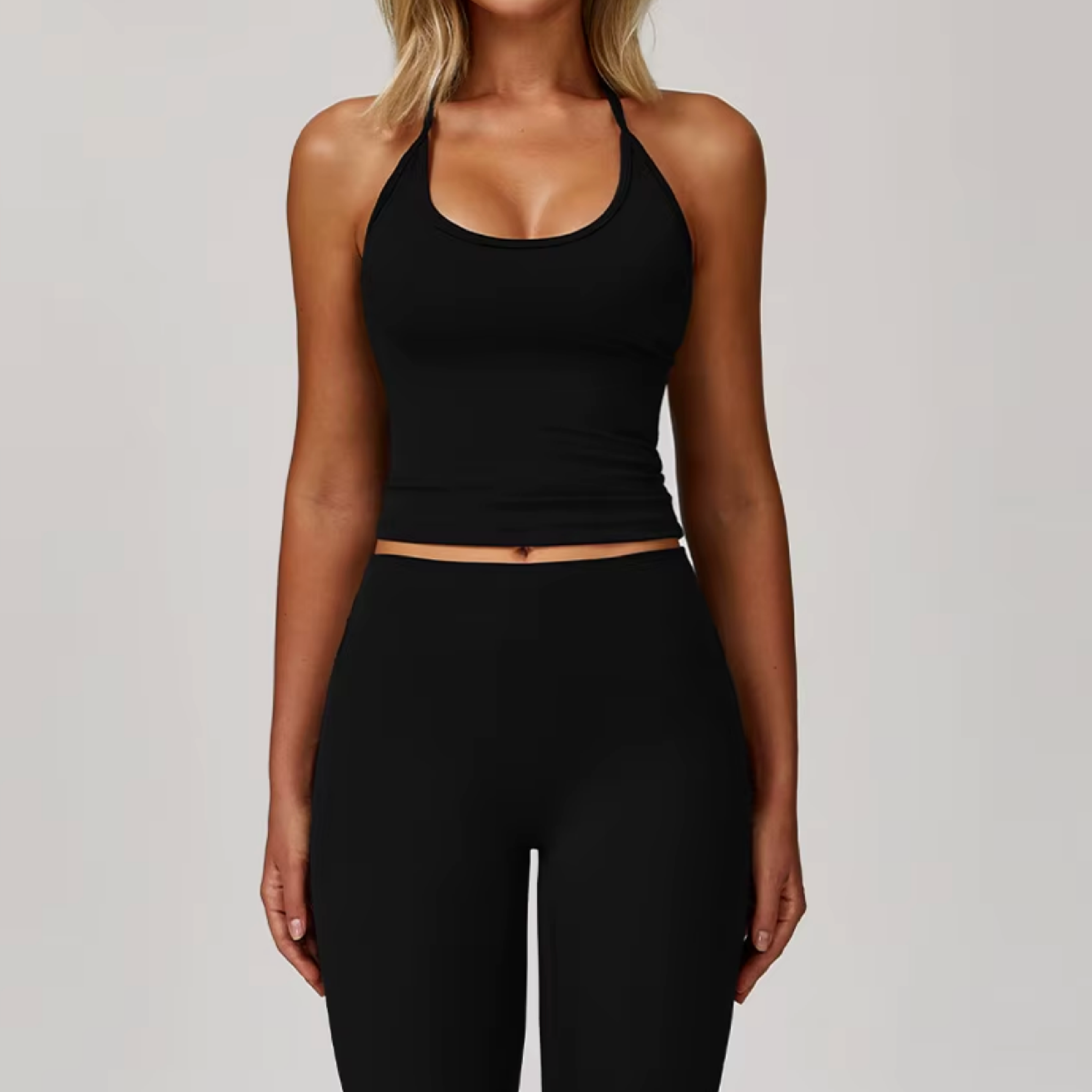 Blend top tie tank black