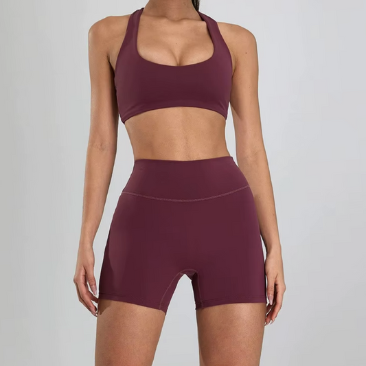Silky top crop tank garnet