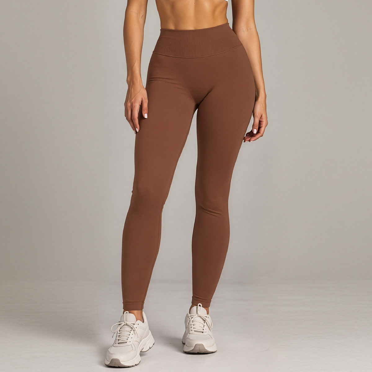 Shape licra scrunch cinnamon