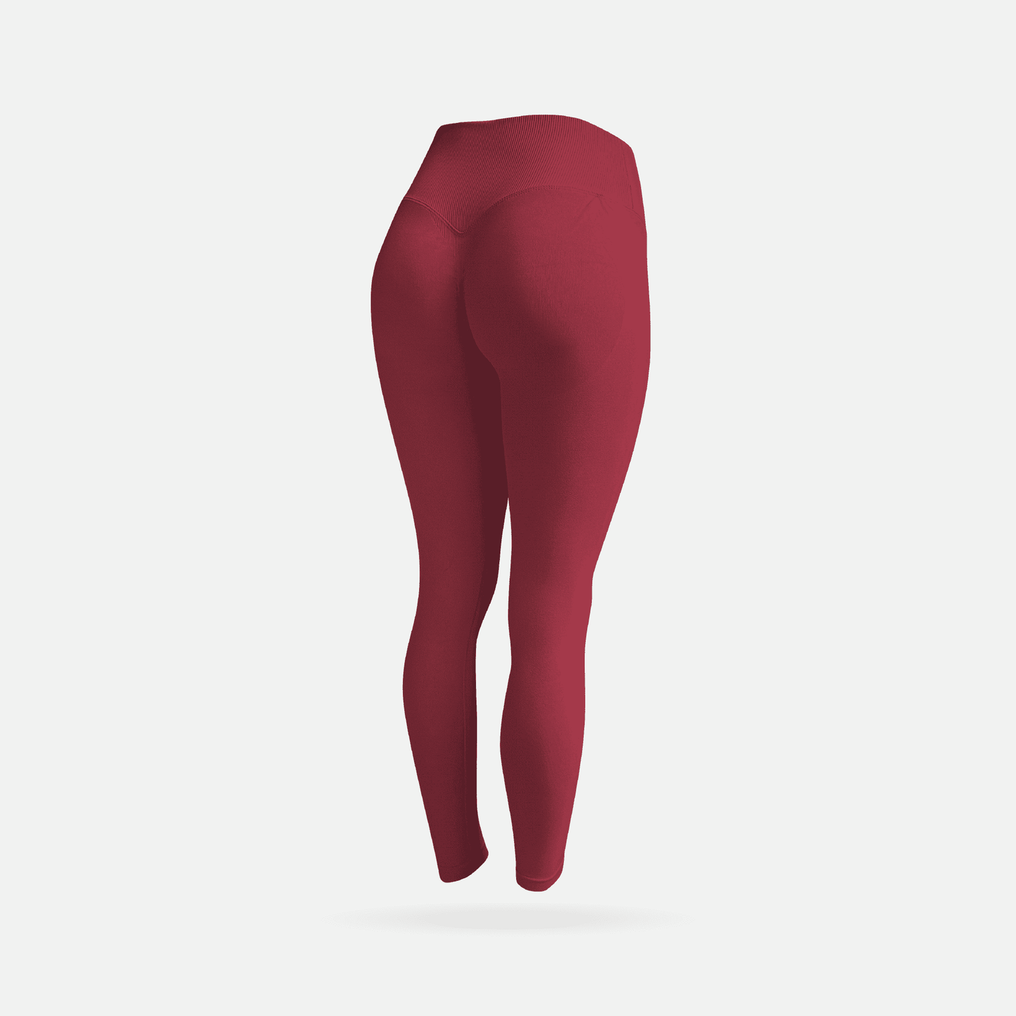 Sculpt licra v-cut scrunch carmesí