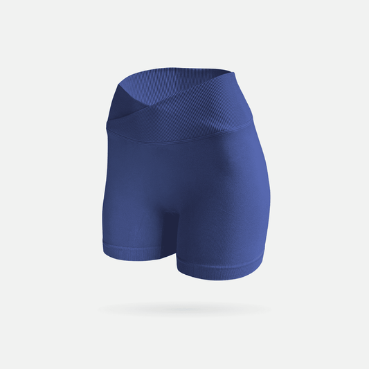 Sculpt short v-cut scrunch deep blue