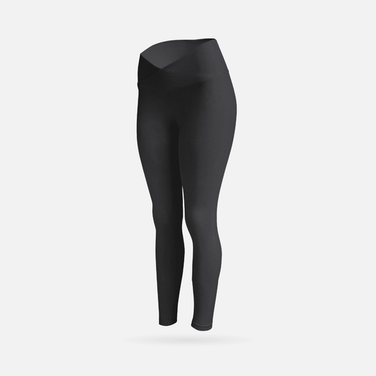 Sculpt licra v-cut scrunch black