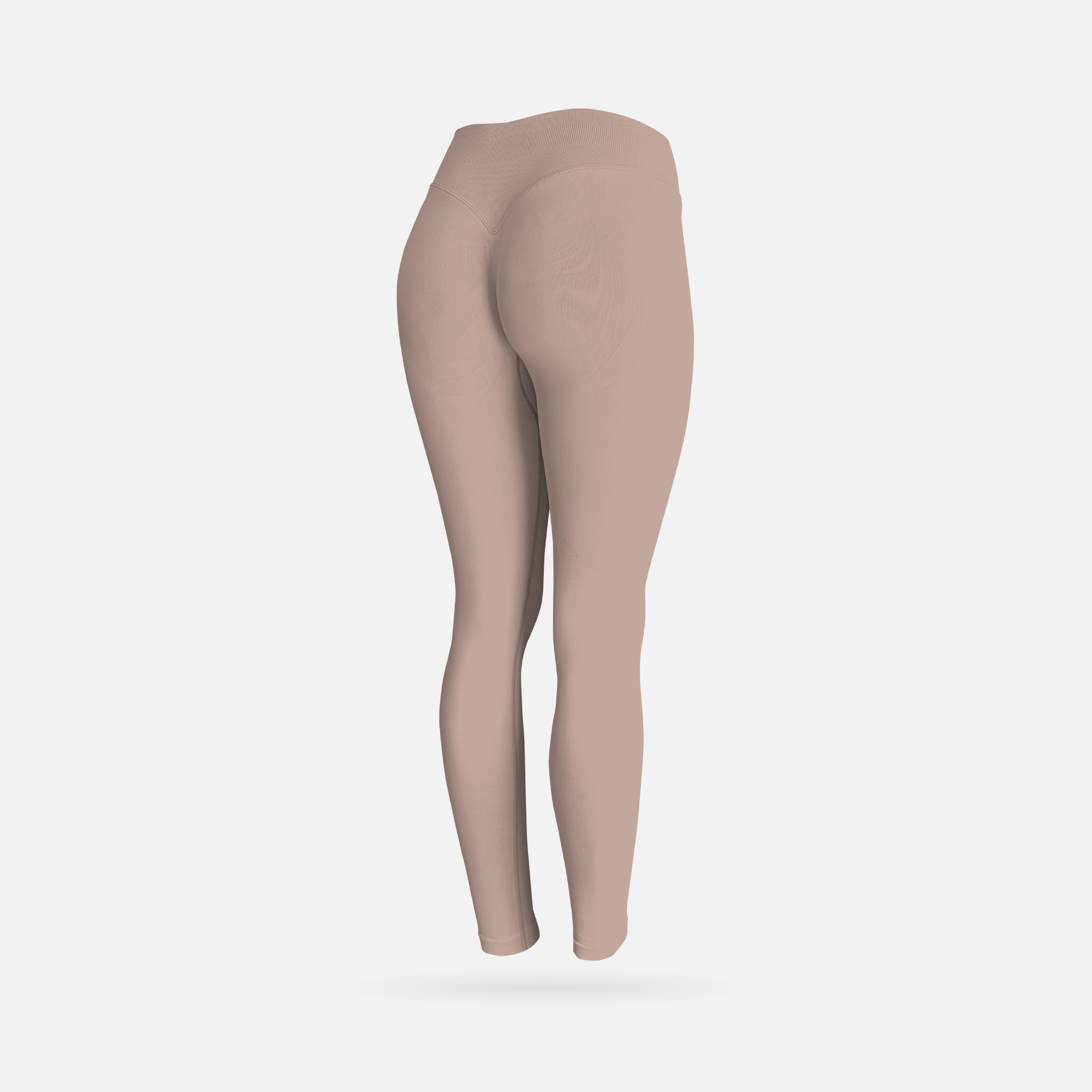 Shape licra scrunch  almond