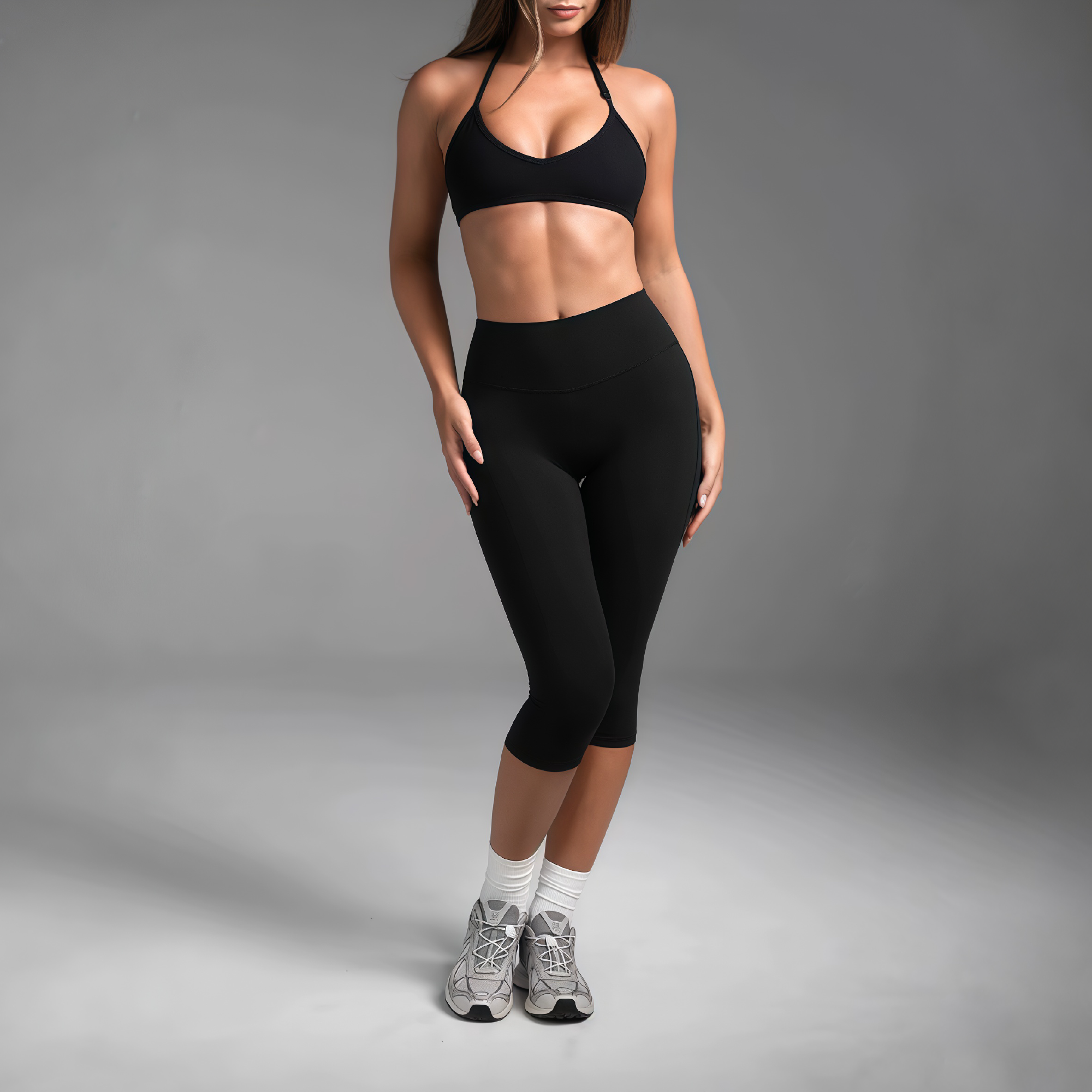 Aura licra capri black