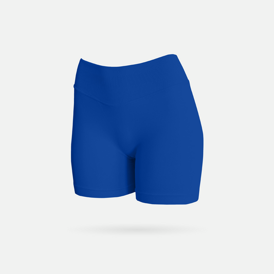 Shape short scrunch royal blue