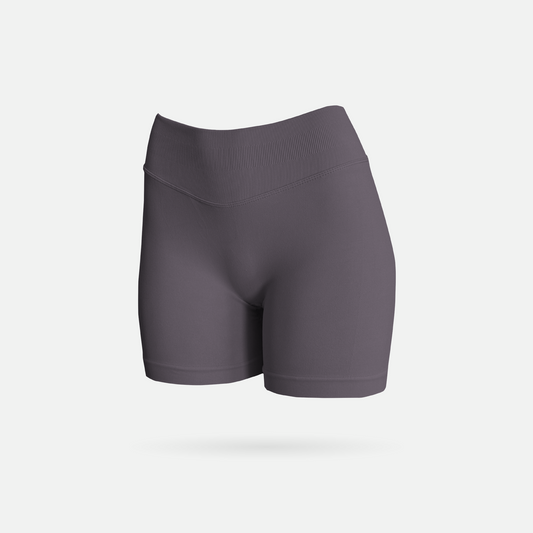 Shape short scrunch purple fog