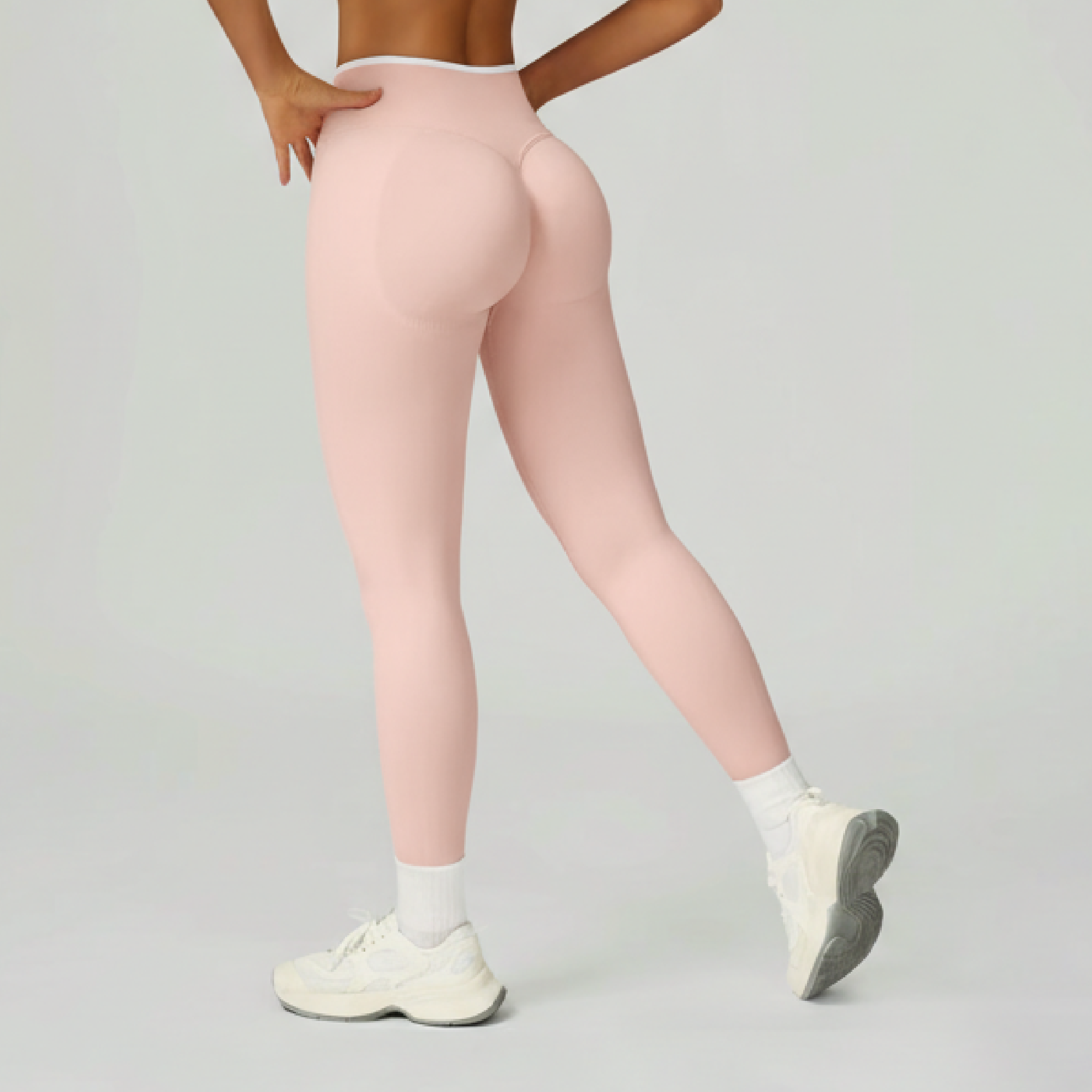 Outline licra scrunch pink