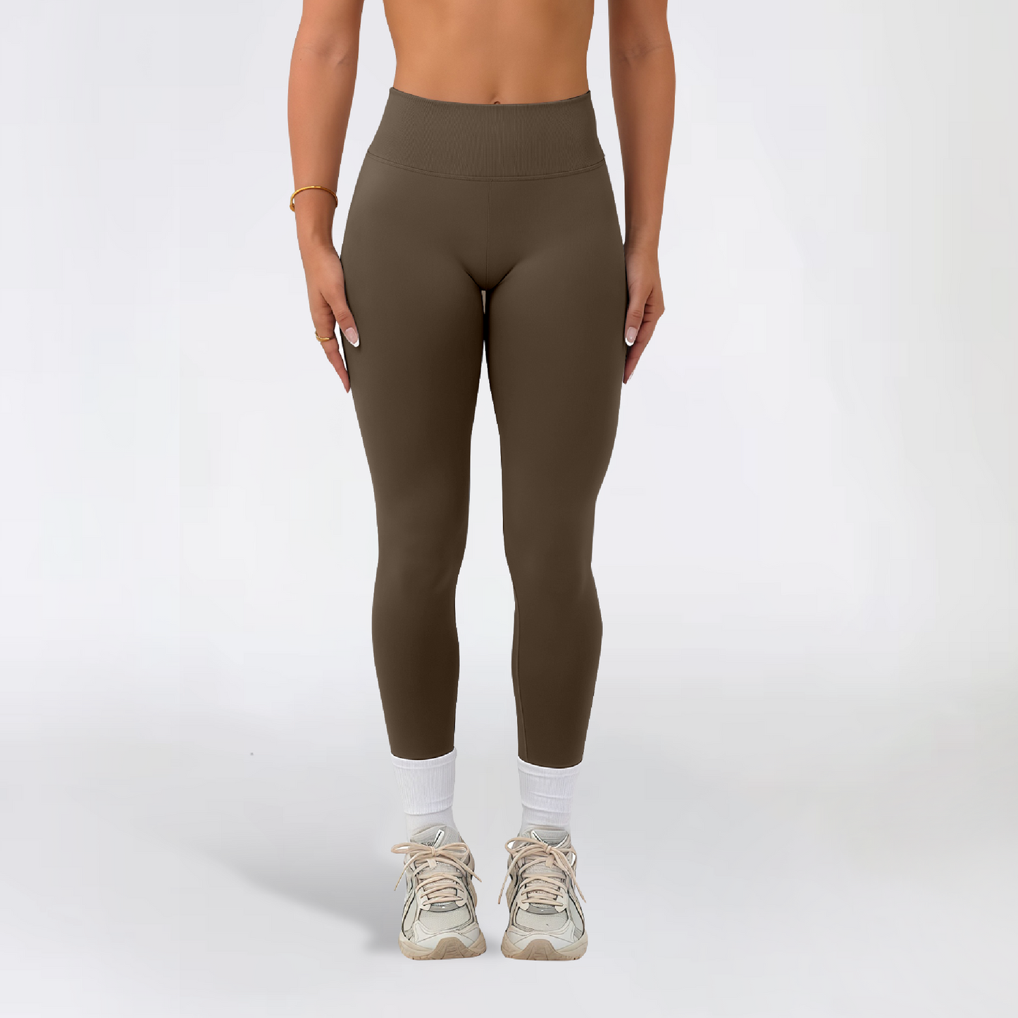 Reverse licra scrunch dusty