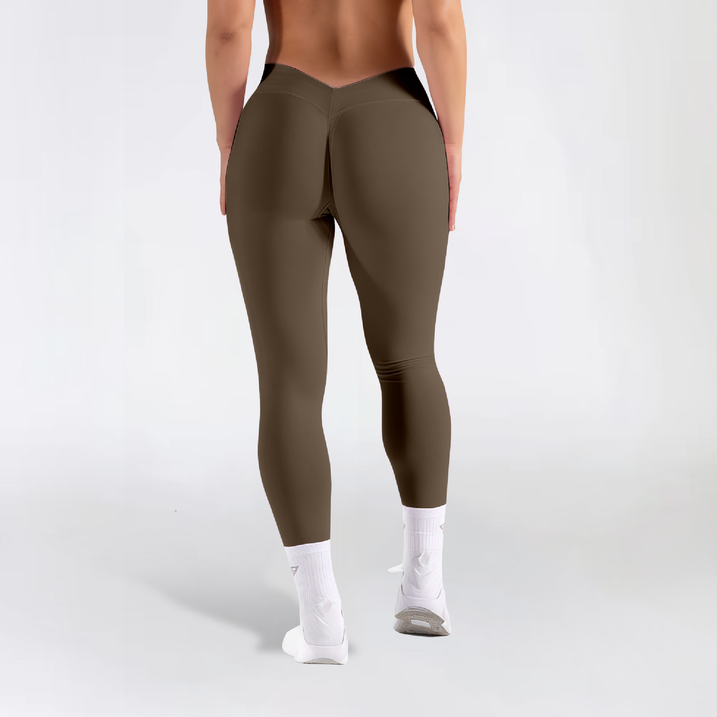 Reverse licra scrunch dusty