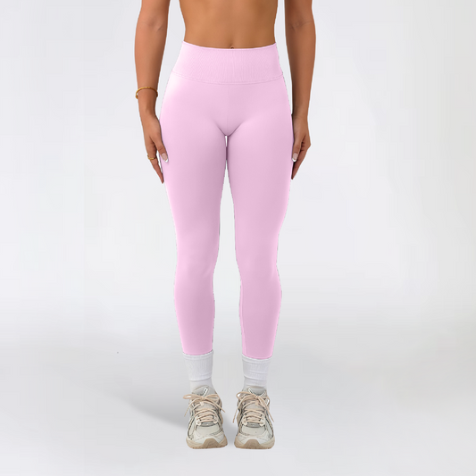 Reverse licra scrunch soft rose